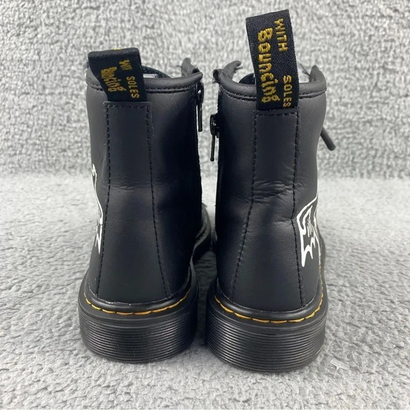 DR MARTENS X KEITH HARING 1460Y BOOTS TODDLER SIZE 2 KIDS LEATHER LACE UP PRINT - Picture 6 of 16